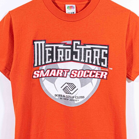 MetroStars Smart Soccer MLS NY NJ T-Shirt Small Y2K Futbol Blokecore - Picture 3 of 7